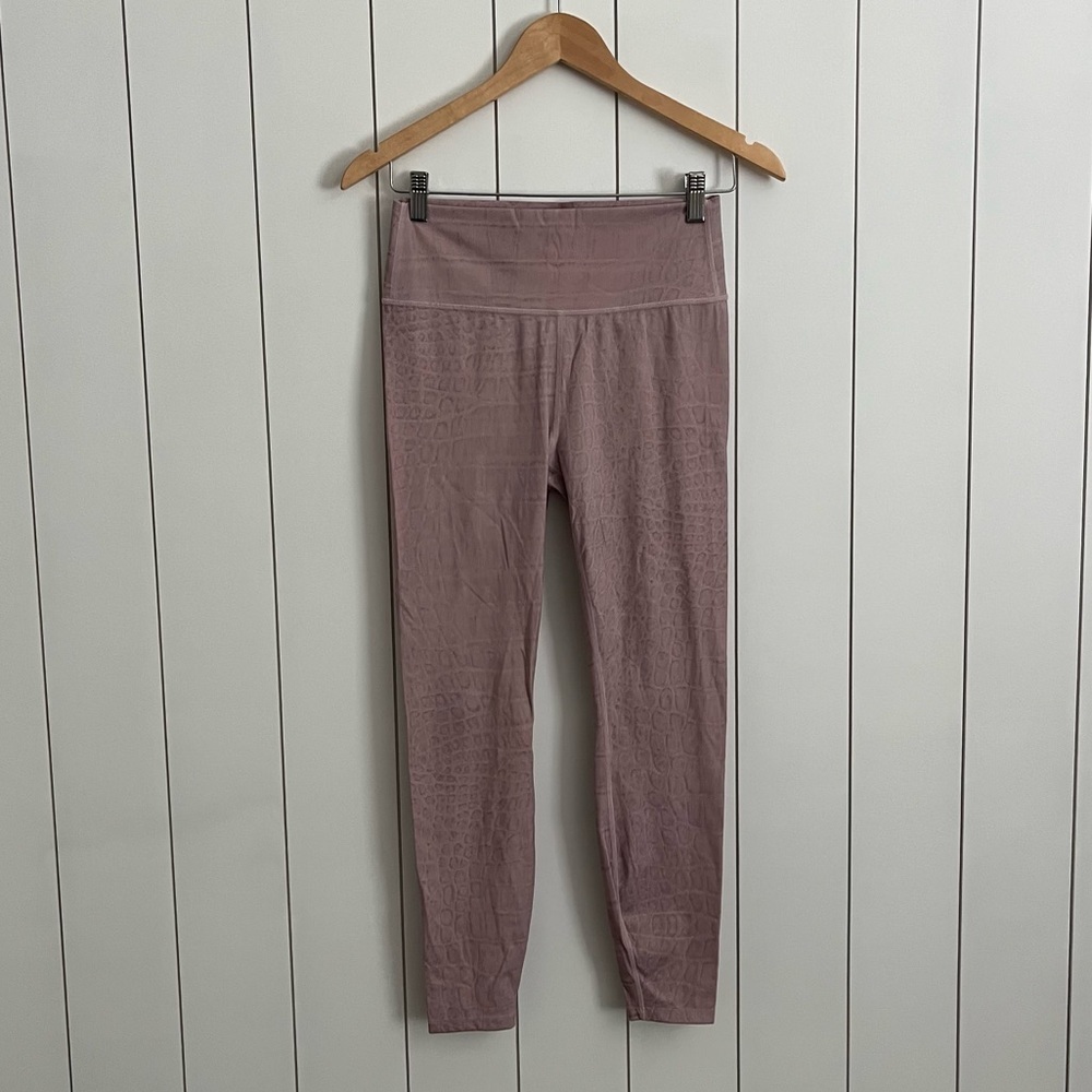 Varley Pink Snakeskin Leggings